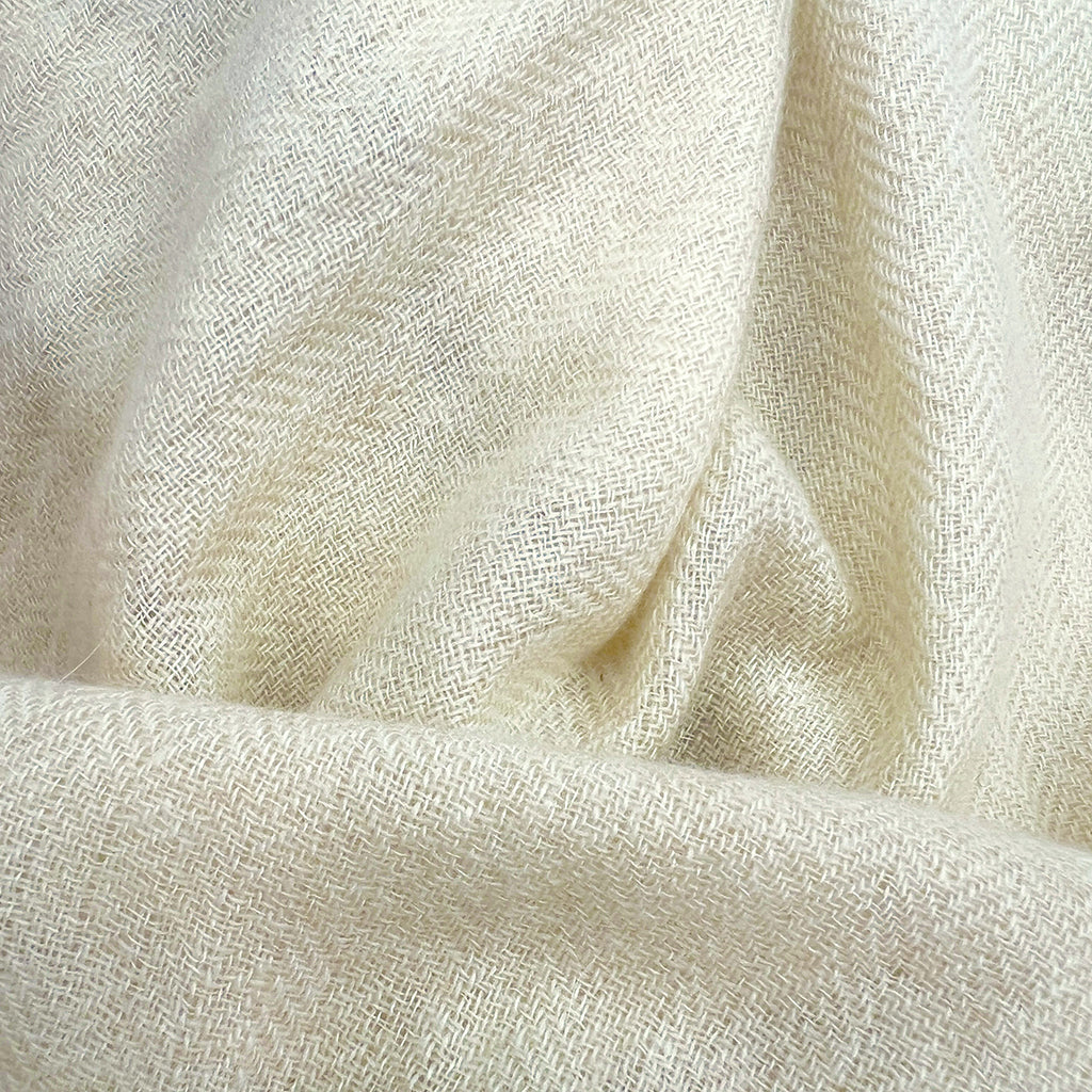 Champagne Herringbone Cashmere Scarf