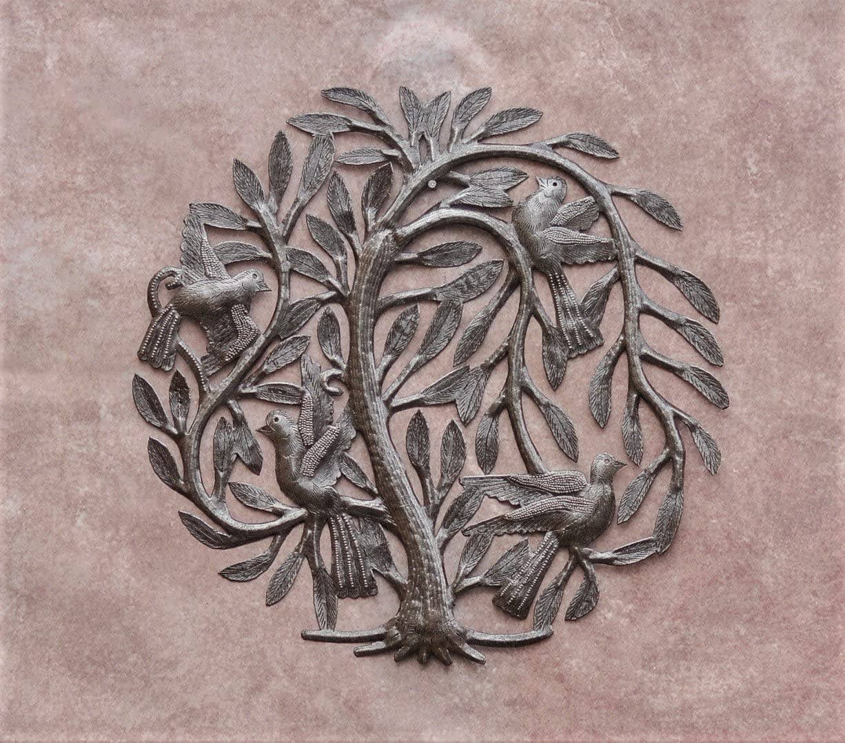15" Leaving the Nest Tree of Life, Metal Wall Art, Spring