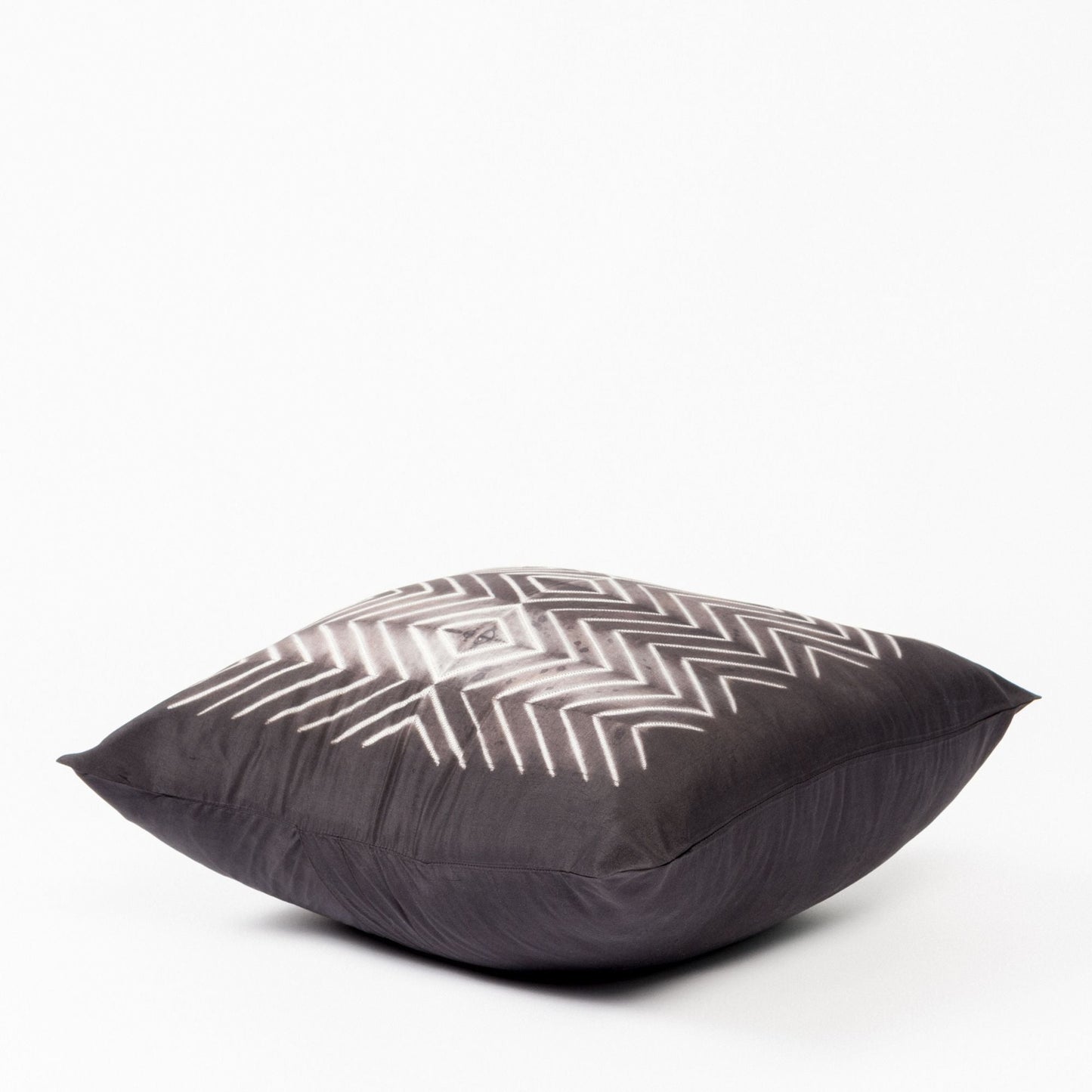 Naami Black Handcrafted Shibori Print Mulberry Silk Pillow
