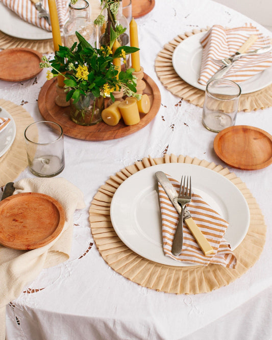 Marigold Ruffle Circle Placemat | Set of 2