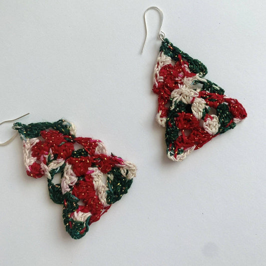 Christmas Tree Earrings Crochet Pattern