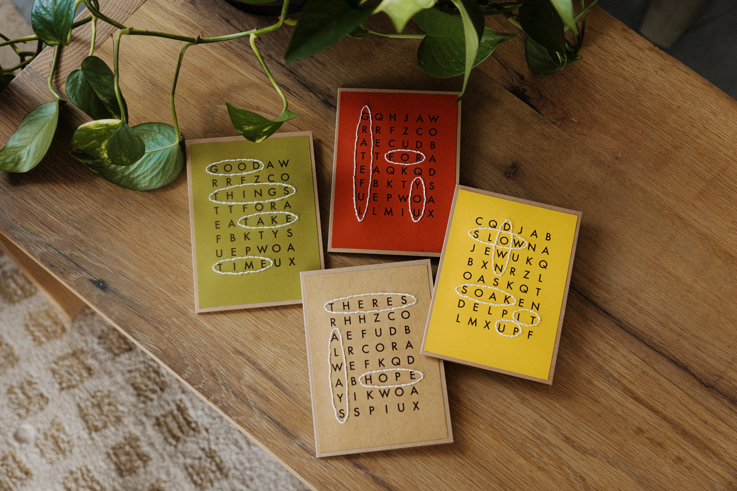 Grateful Crossword Greeting Cards
