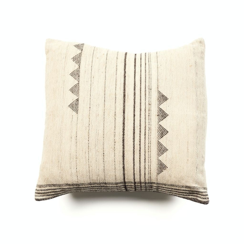 Kora Black Large Handloom Artisanal Pillow