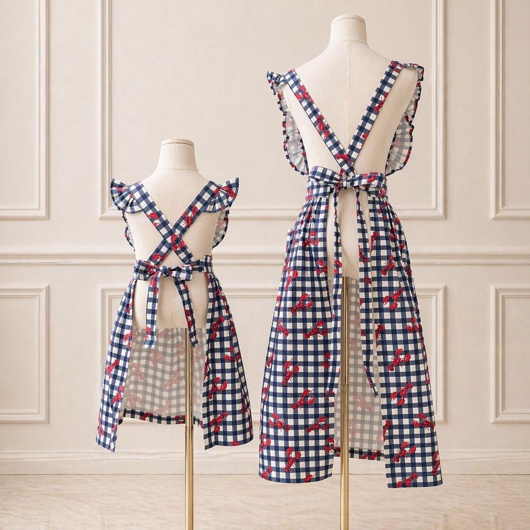 Nautical Lobster Mommy Hostess Apron