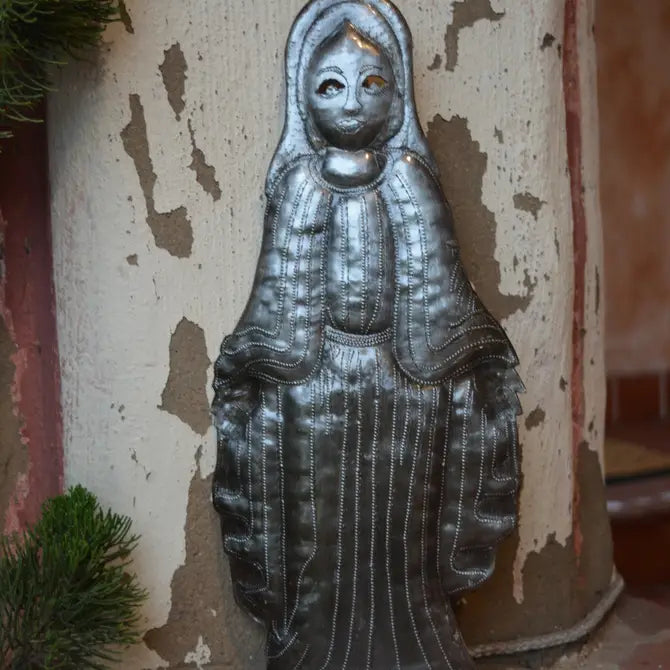 Blessed Virgin Mary Mother Madonna, Handmade in Haiti 6x17.5