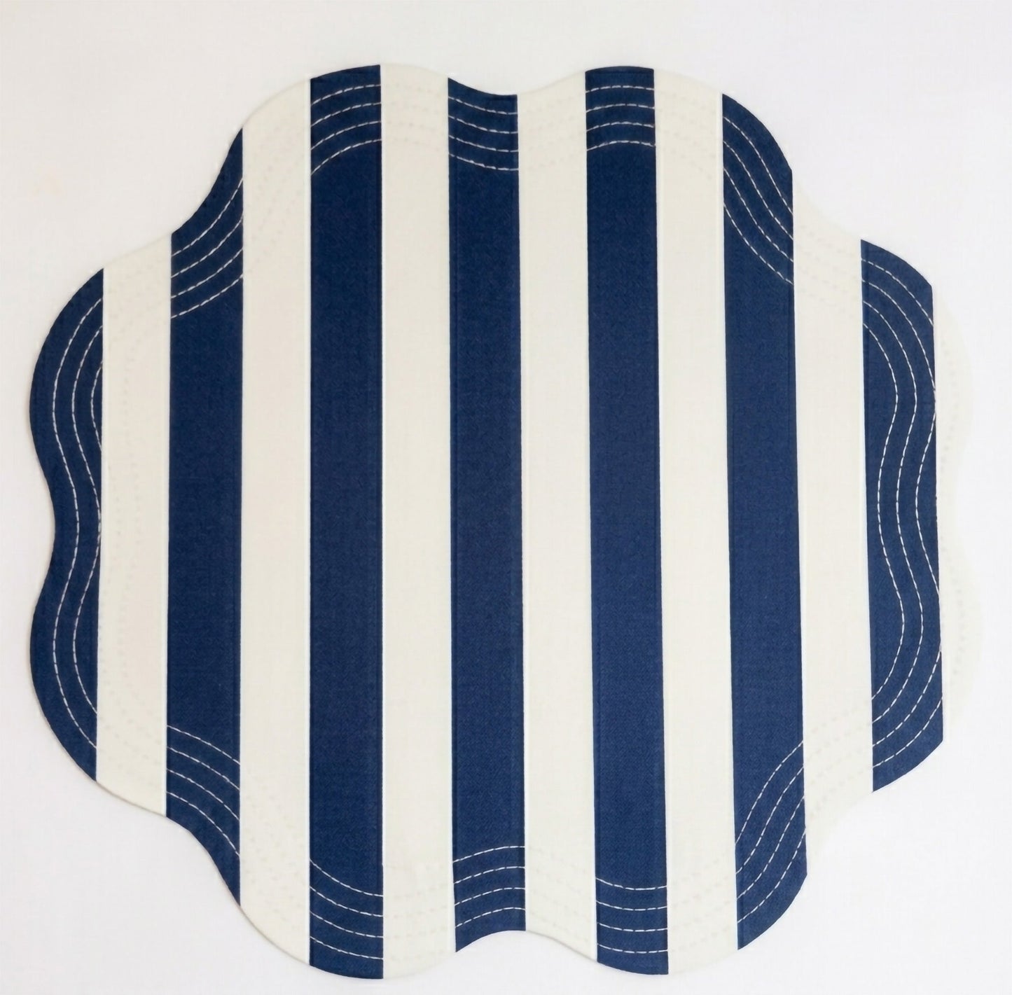 Retro Striped Faux Leather Placemat