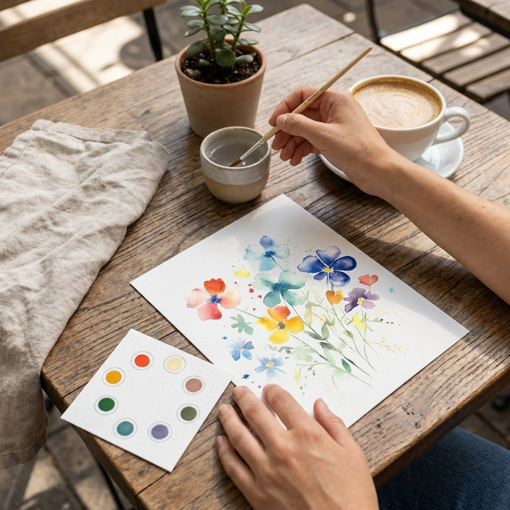 All-In-One Spring Flowers Watercolor Kit