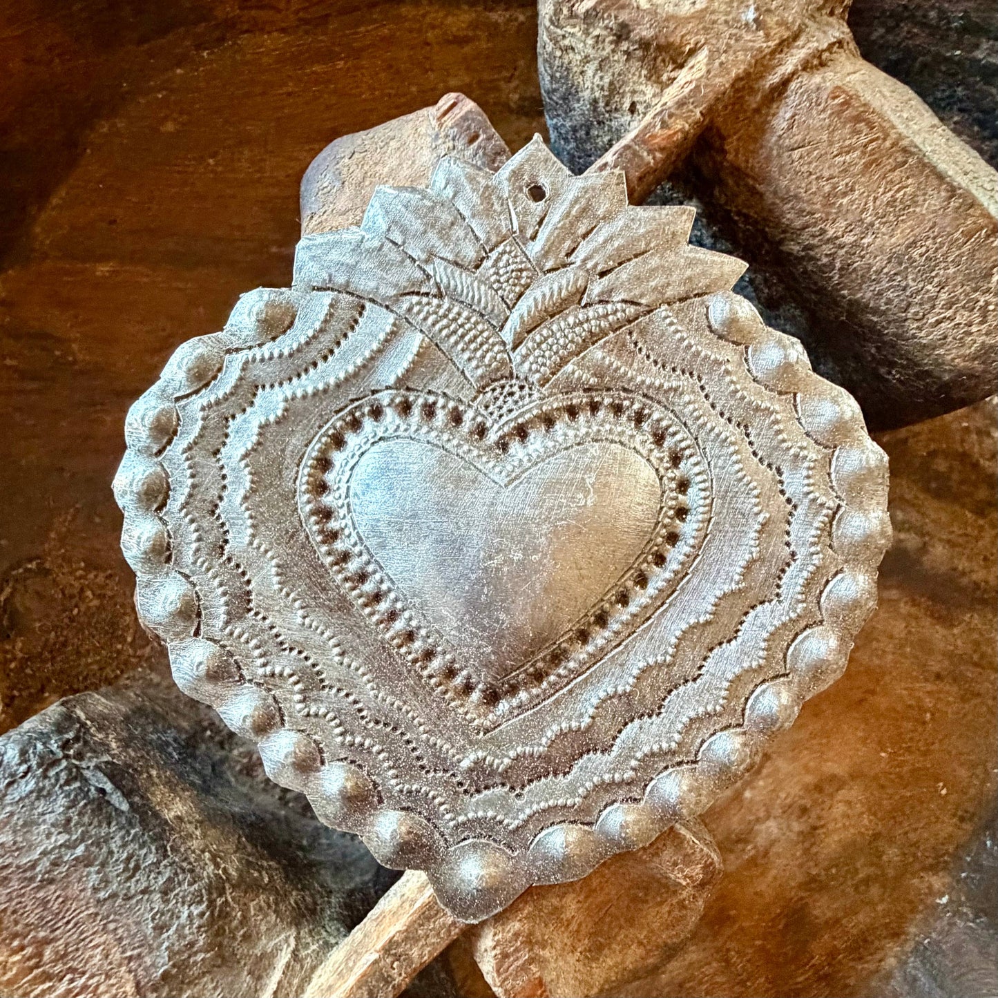 Haitian Metal Heart Wall Decor Handmade Fair Trade Folk Art