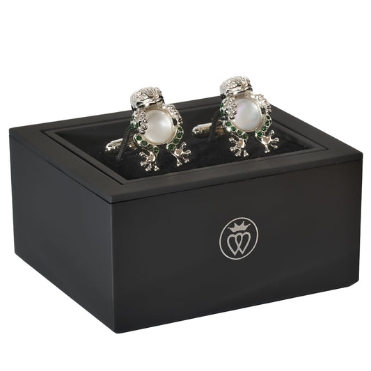 Crystal Frog Prince Cufflinks