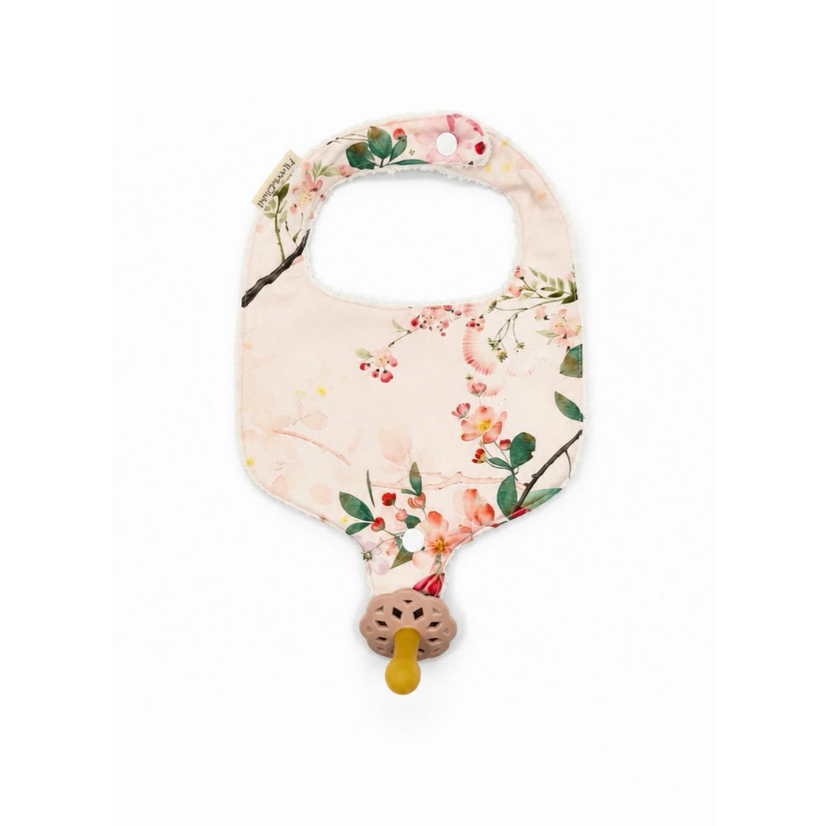 Soothe & Snap Pacifier Bib – Blush Botanical