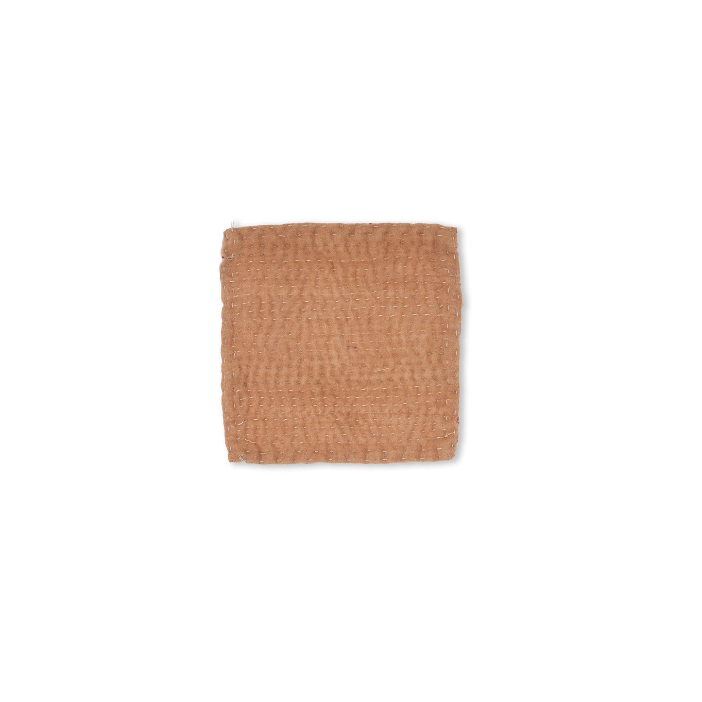 Mosaic Fray Patch vintage Kantha Coaster - Shallot (Set of 2)