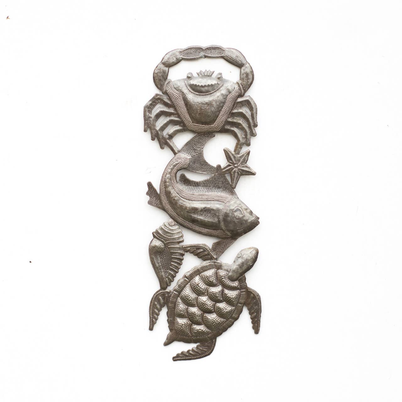 Sea Life Animal Sculpture, Fair Trade Eco-Friendly Art 17x6
