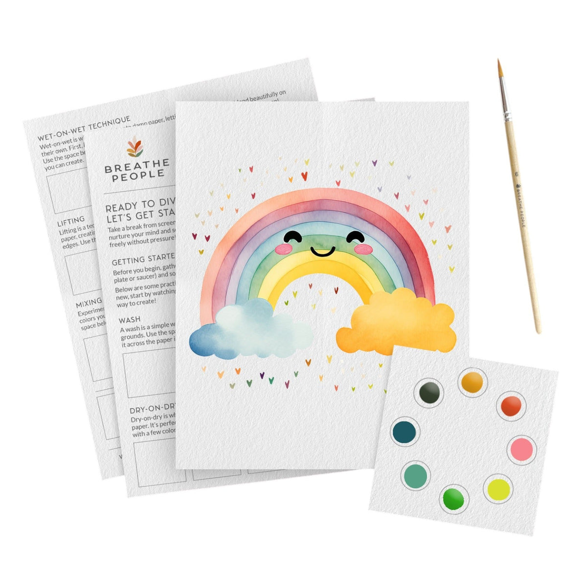 Happy Rainbow Watercolor Kit for Kids