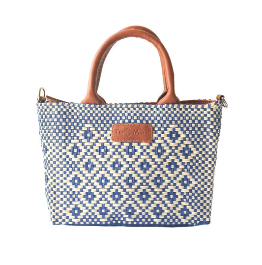 Mixte Small Woven Crossbody Bag - Tan Leather