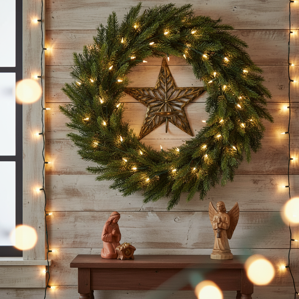Painted Star Sconce