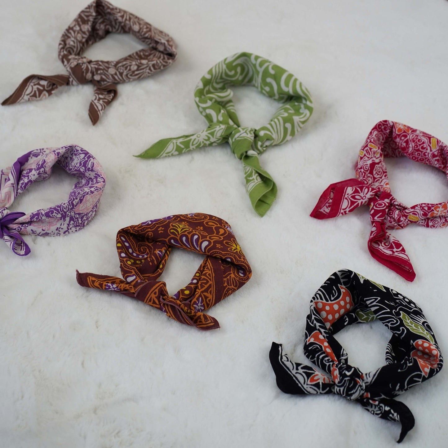 Hand Dyed Batik Bandana, 100% Soft Cotton, Magenta Magic, Pink