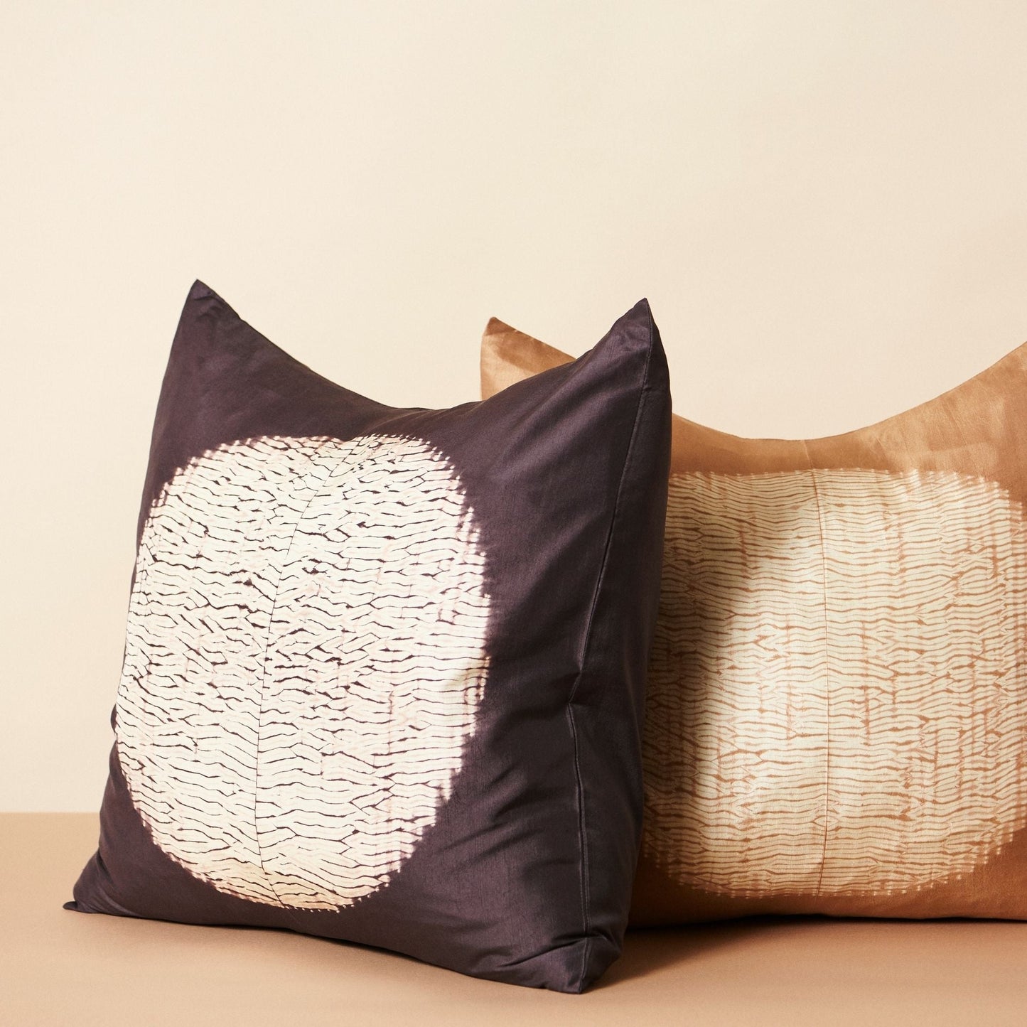 Shunya Handcrafted Shibori Print Mulberry Silk Pillow