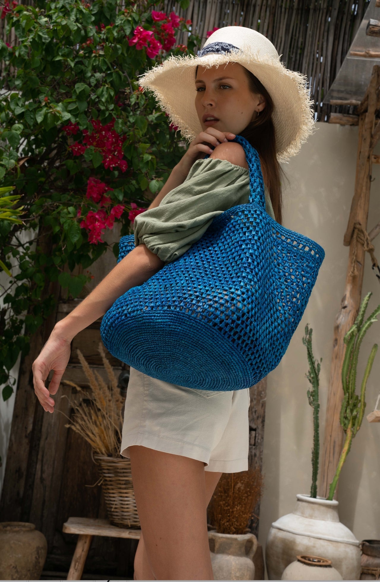 Cambia Raffia Tote Bag