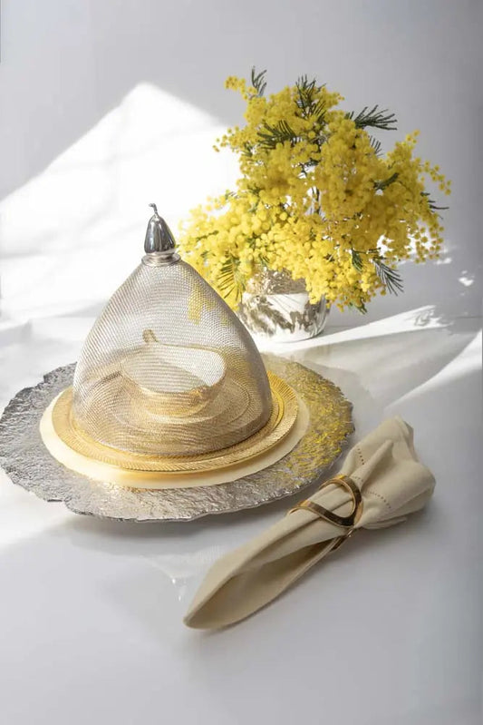 Feather Plates Gold/Oyster