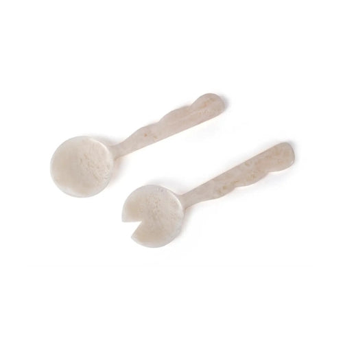 Resin Salad Server-Vanilla (Set of 2), 12.40 x 3.93 Inches