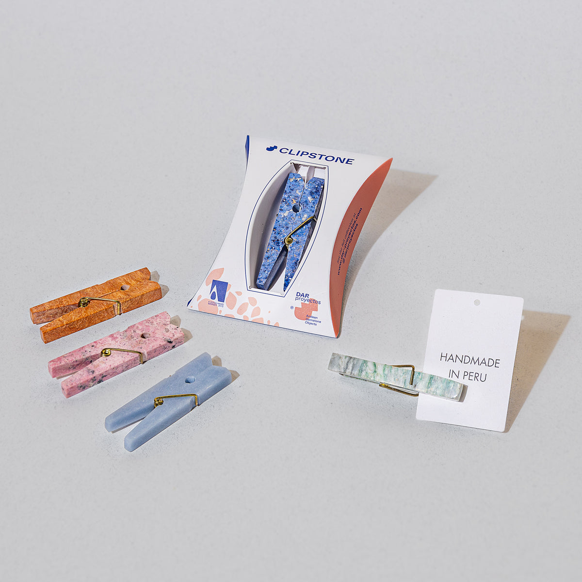 Decorative gemstone Laundry Clip - Celeste Blue