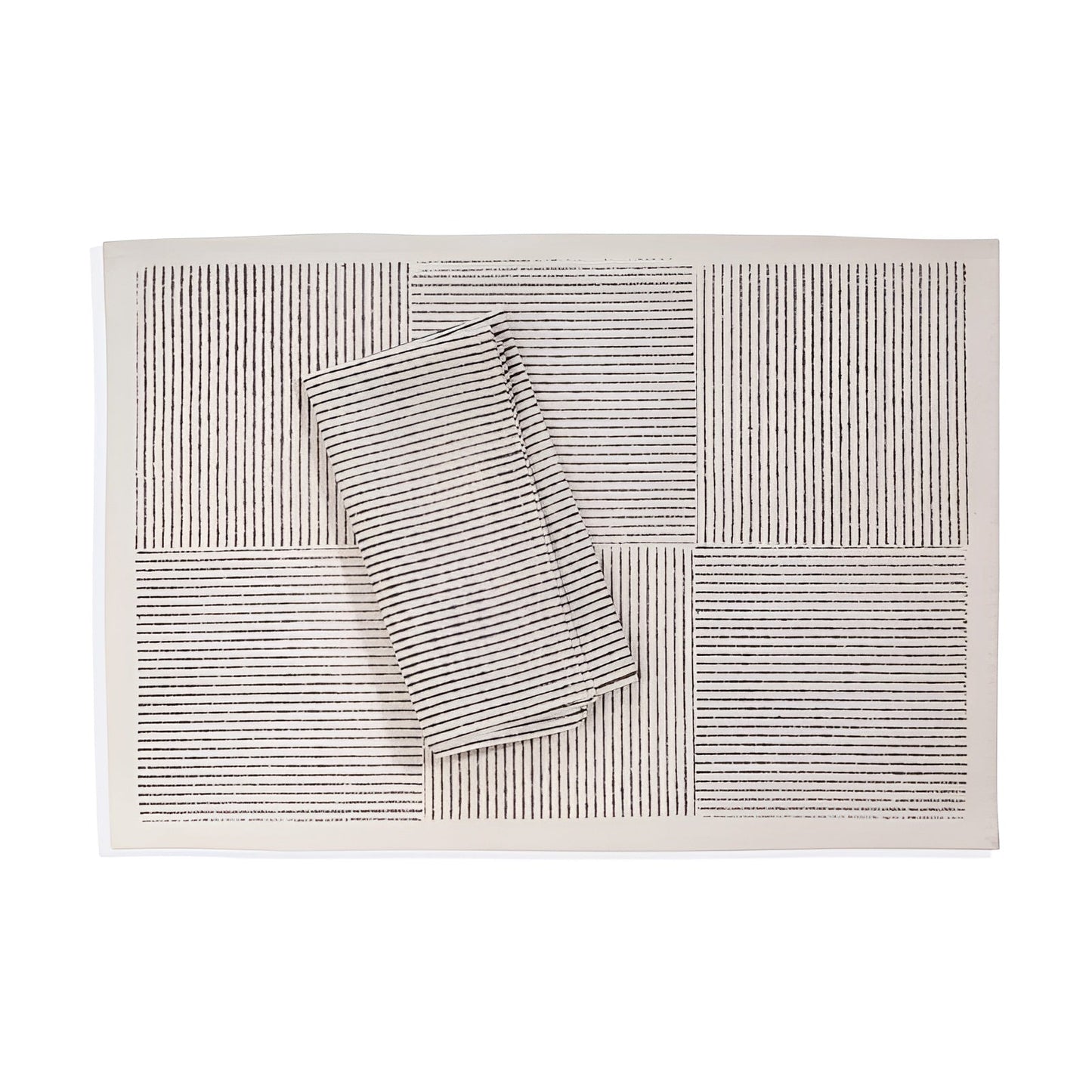 Hand Block Printed Cotton Placemats | 14″ × 20″ | Set of 4 | Fair Trade | FIELDLINE