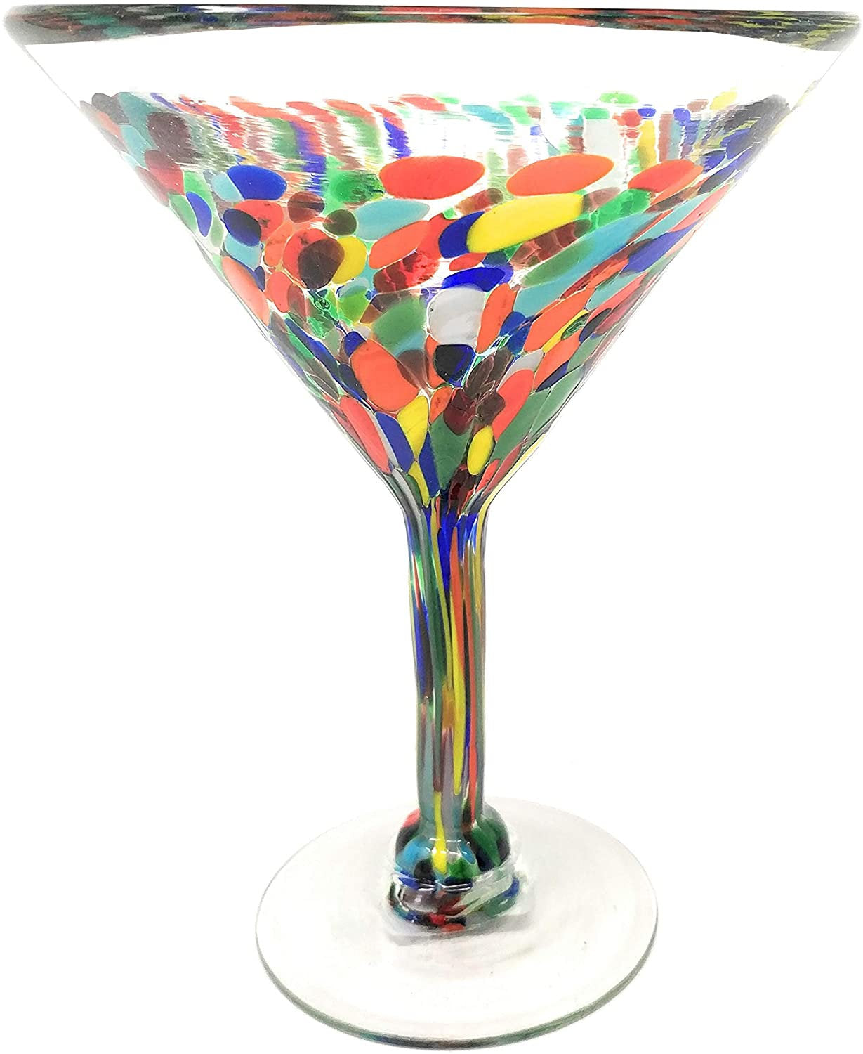 Confetti Carmen Design Margarita Glasses - Martini Style - Set of 4