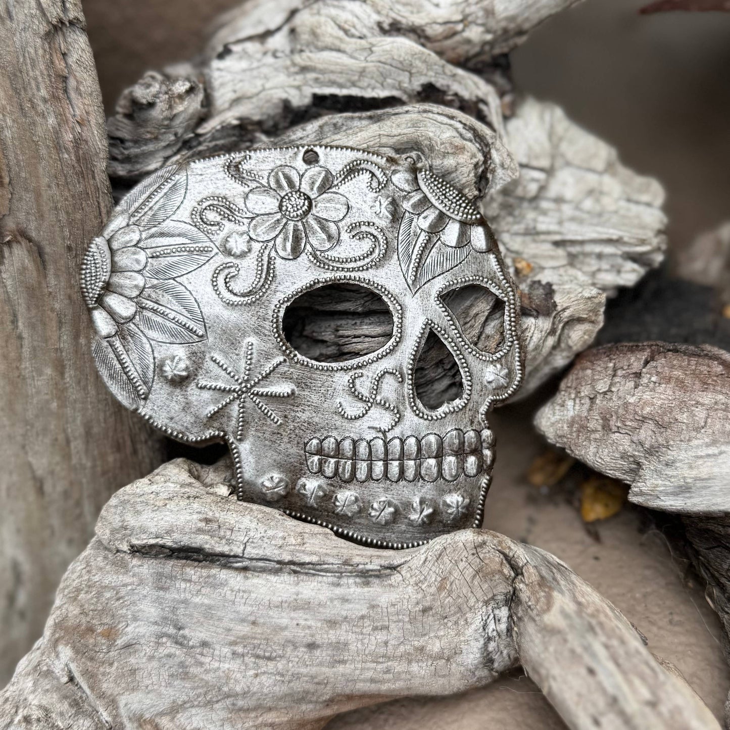 Haitian Handmade Metal Skull Ornament – Fair Trade