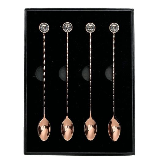 French Cocktail Spoons Gift Set - Copper