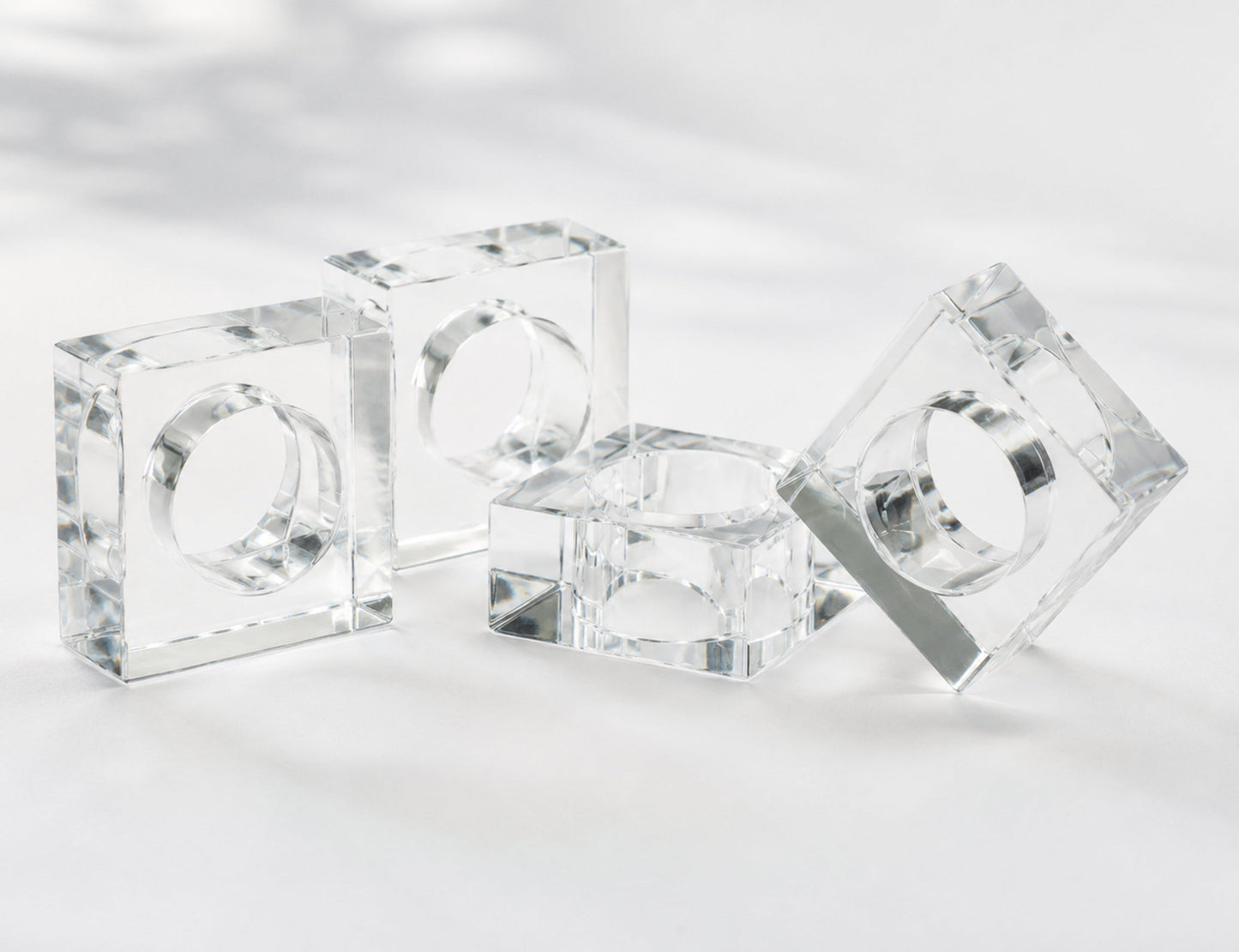 Acrylic Square Napkin Ring (Set of 4)