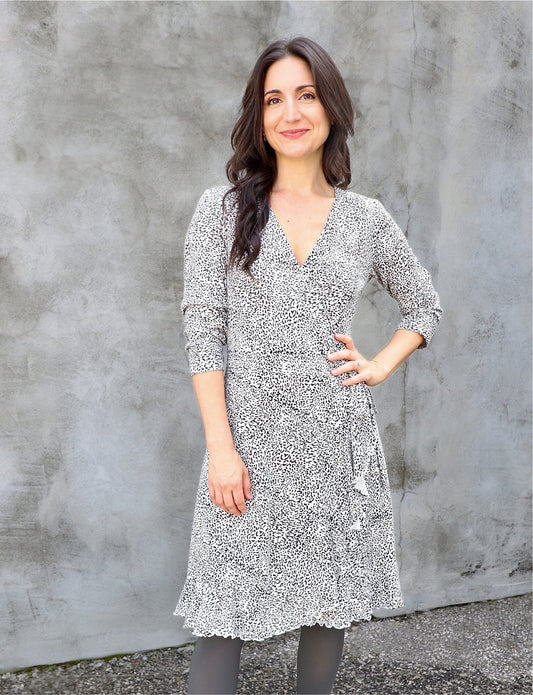 Fierce Flounce Organic Wrap Dress