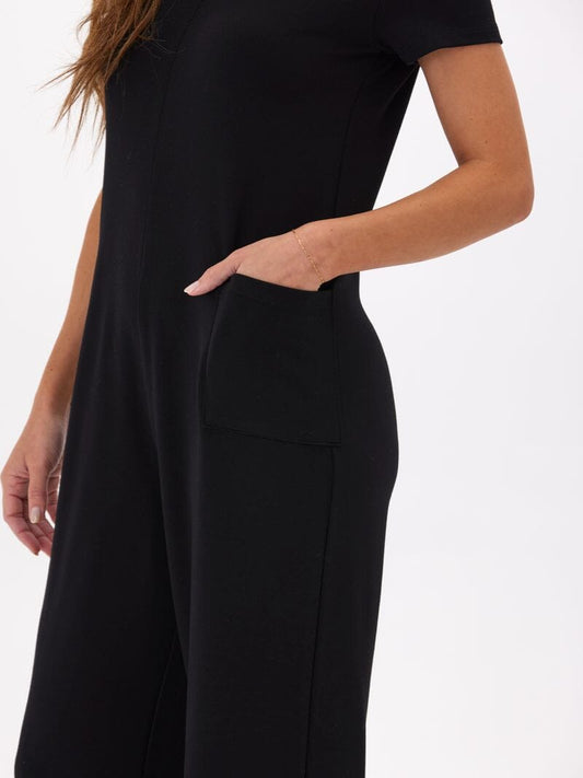Rainey Modal Terry Short Sleeve Jumpsuit