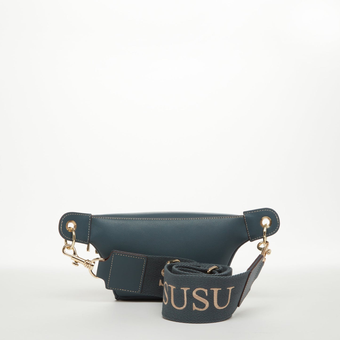 SUSU Chest Sling Bag Shoulder Sling Bag Small Blue Leather Crossbody Sling Bag