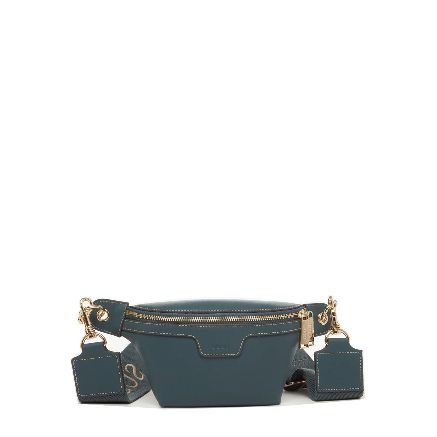 SUSU Chest Sling Bag Shoulder Sling Bag Small Blue Leather Crossbody Sling Bag