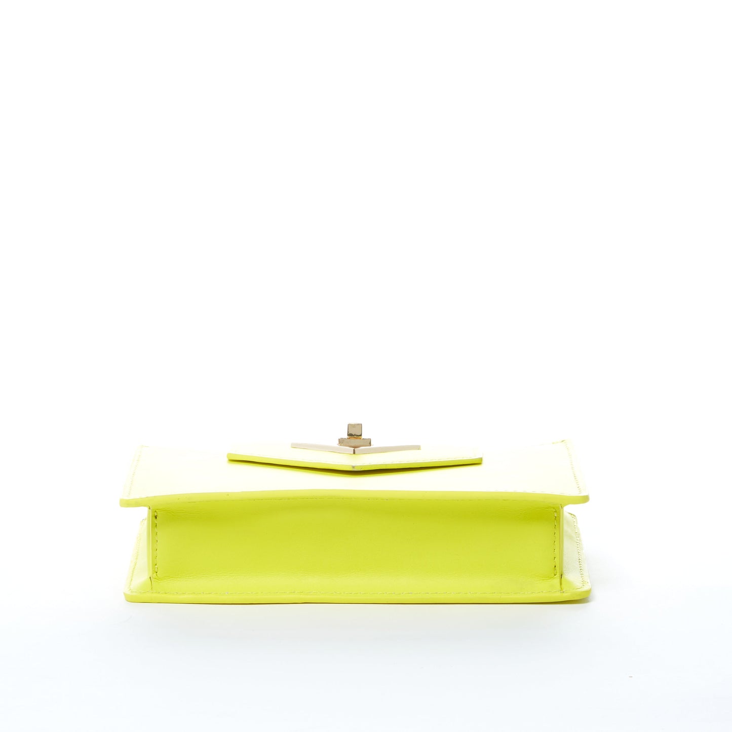 SUSU Bright Yellow Mini Crossbody Purse Chain Strap Leather Wristlet Women's Handbag