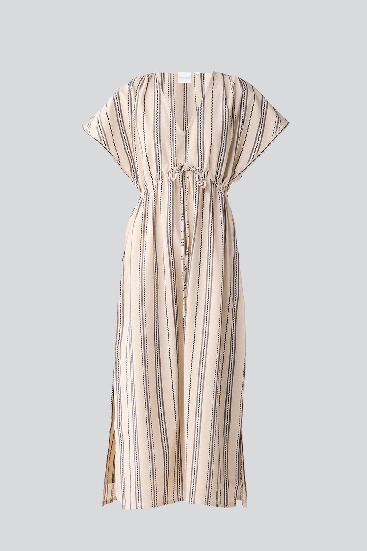 Striped dress on a light gray background