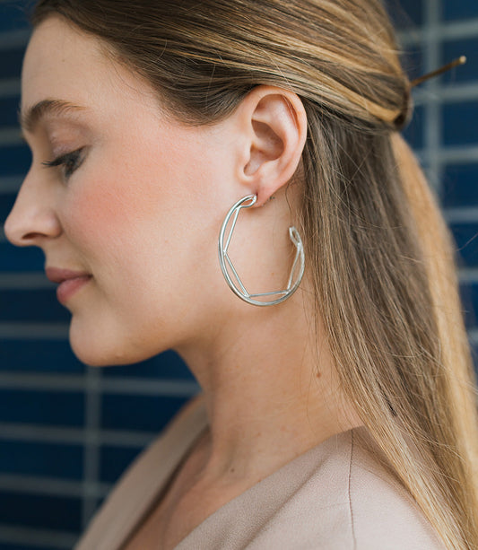 Bhavani Geometric Hoop Earrings