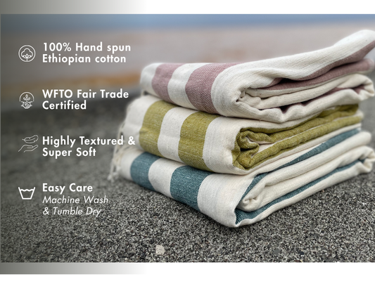 Omo Handwoven Ethiopian Cotton Bath Towel