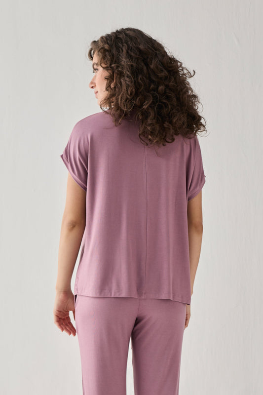 Relaxed Tee in Dusty Rose