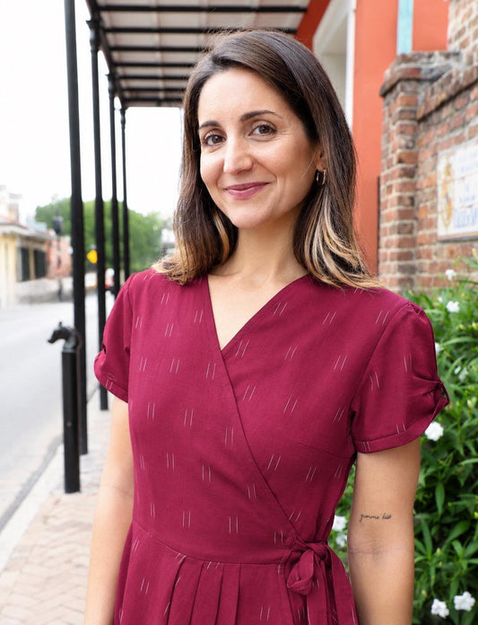 Rubina Organic Cotton Wrap Dress - Light Shade