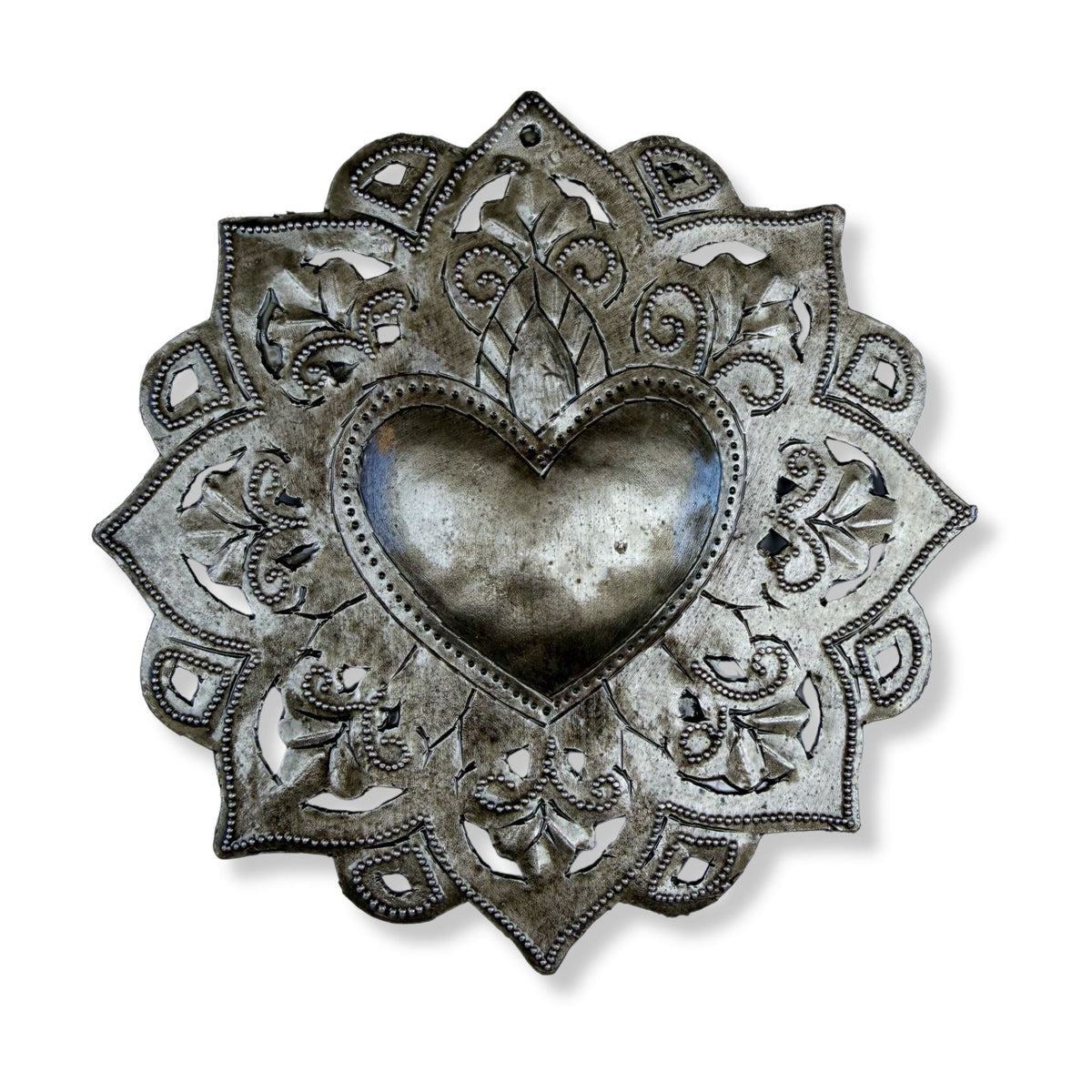 Haitian Metal Heart Wall Art – Handmade Recycled Steel