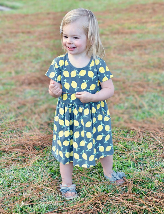 Sweet Little Lemon Organic Twirl Dress
