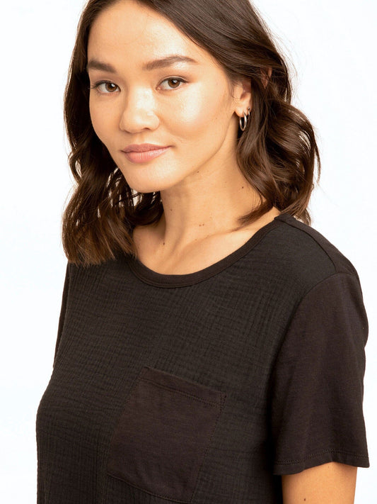 Avelina Gauze Mix Pocket Tee