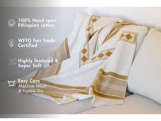 Weyra Handwoven Ethiopian Cotton Beach Towel