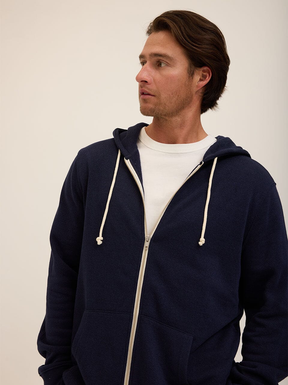 Triblend Zip Fleece Hoodie