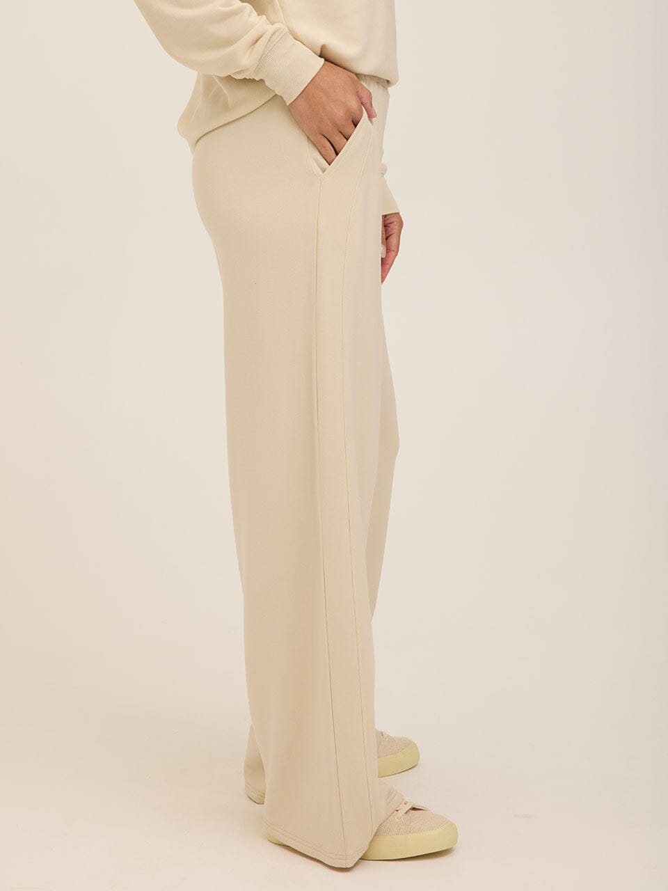 Esmeralda Feather Fleece Wide Leg Pant