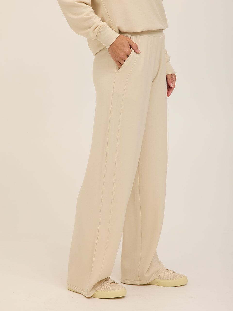 Esmeralda Feather Fleece Wide Leg Pant