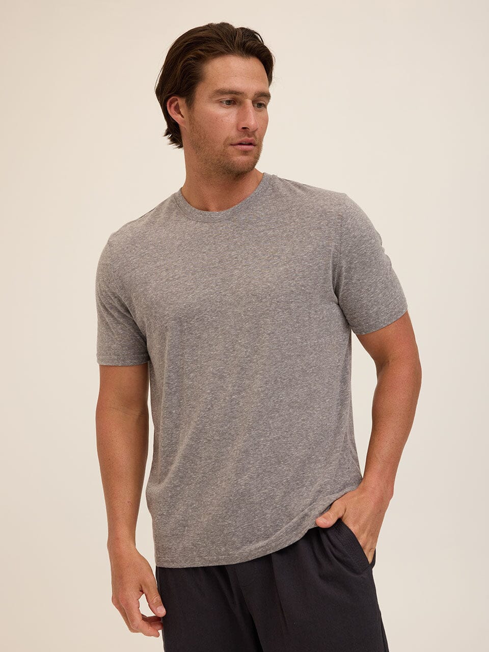Men's Core Triblend Jersey Crew Neck Tee