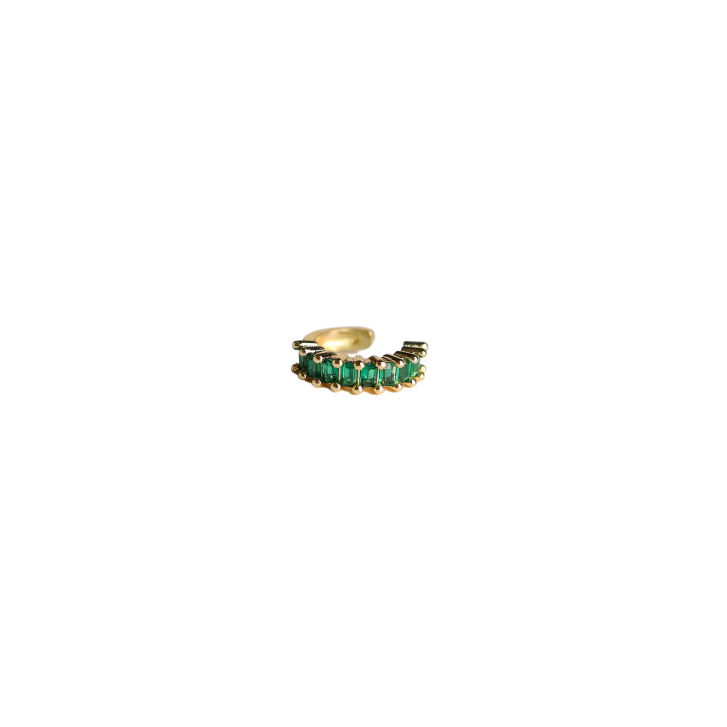 Ear Cuff Emerald Cut Green