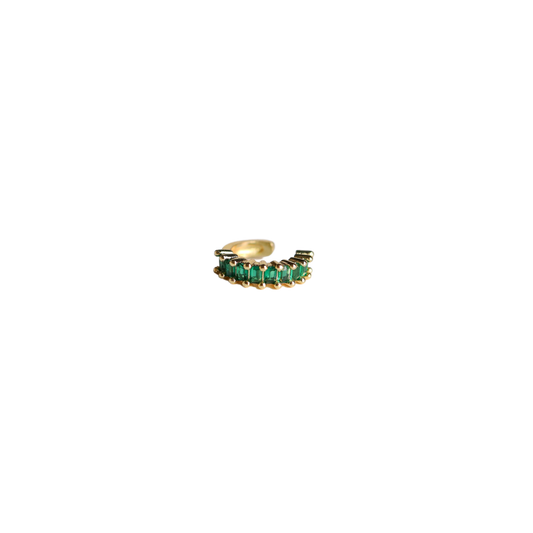 Ear Cuff Emerald Cut Green